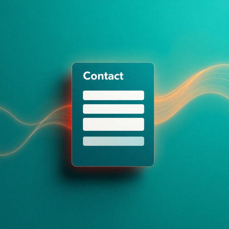 Clean-tech mockup kontaktního formuláře v teal-moderním provedení