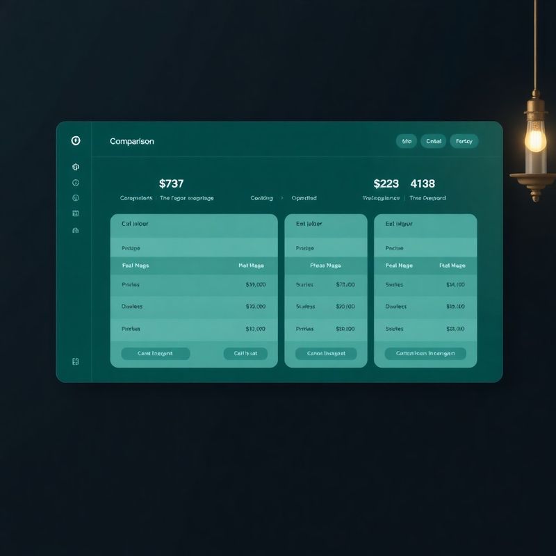 Teal-moderní srovnání cenových plánů v minimálním UI
